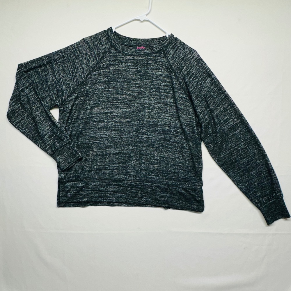 Lorena‎ Rose Charcoal Gray Long Sleeve Lightweight Soft Sweatshirt Womens Large